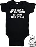 Daft Baby Don't Look at Me… That Smell Baby Onesie Baby Shower Gift Black (6-Months)