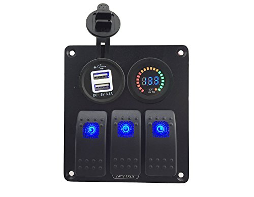 IZTOSS-Blue-led-3-gang-DC12V24V-switch-panel-with-led-power-socket-42A-dual-USB-voltmeter-and-wiring-kits IZTOSS-Blue-led-3-gang-DC12V24V-switch-panel-with-led-power-socket-42A-dual-USB-voltmeter-and-wiring-kits