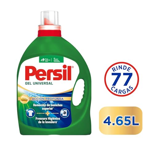 Persil - Detergente Gel Universal 4.65L Jabón Líquido para Ropa Acción Profunda (66 cargas), Remueve Manchas, Limpieza con Frescura Duradera, Tecnología Alemana