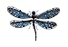 LIFFY Metal Dragonfly Wall Decor Glass Outdoor Wall Hanging Art for Garden,Patio, Porch or Fence