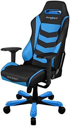 DXRacer OH/IS166/NB Iron Series Black and Blue Gaming Chair - Includes 2 free cushions