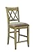 Signature Design by Ashley Mestler Antique White Upholstered Bar Stool - Set of 2