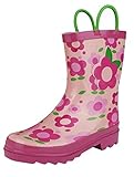 Little Girl's Pink Flower Rain Boots Sizes - Toddler - Little Kits