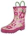 Little Girl's Pink Flower Rain Boots Sizes - Toddler - Little Kits