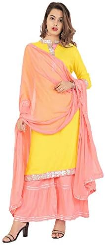 Premium Export Women's Rayon Straight Kurti With Sharara And Dupatta; PE-K-05