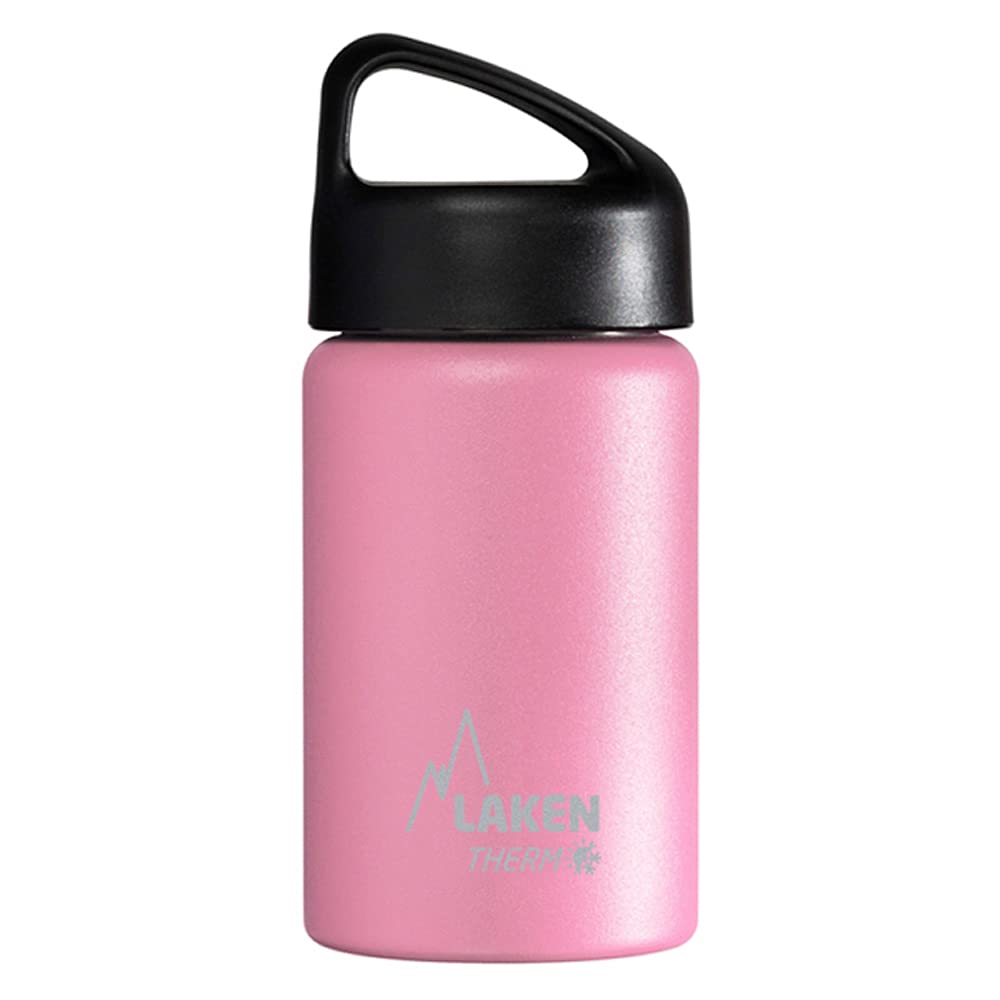 Laken Classic 18/8 Stainless Steel Double Wall Vacuum Thermal Bottle, Unisex Adult, Pink, 350 ml