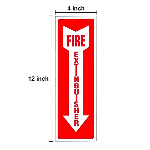 Fire Extinguisher Sign 15 Pack Fire Extinguisher Stickers 4" x 12" 5