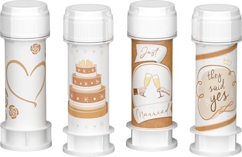 - Wedding Terra - Pompas de Jabón Boda 6 x 60 ml - Tubos Blancos con Soplador Integrado - Detalle Boda Regalo Invitados - Made in Italy
