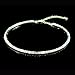 Fit&Wit Bridal Wedding Jewelry Crystal Rhinestone Collar Choker Necklace Silver (1-row Cz Rhinestones)