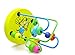 Children Kids Baby Colorful Wooden Mini Around Beads Maze Educational Game Toy (Color: Multicolor)