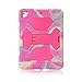 Kids Case for iPad 9.7 2018/2017, iPad Air 2, iPad Pro 9.7 Case Full Body Protective Silicone Cover Adjustable Kickstand for Apple iPad 9.7 5th / 6th Generation (Camo/Pink)