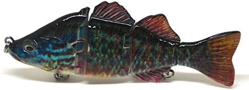 4" & 6" Fishing Swimbait Lure Life-Like Perch Rainbow Crappie Bluegill Striper (F, 4 Inches)
