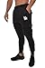 YoungLA Gym Joggers for Men | Skinny Tapered Cargo | Slim Fit Sweatpants| Workout Pants Clothes with Pockets | 203 Bk M Black