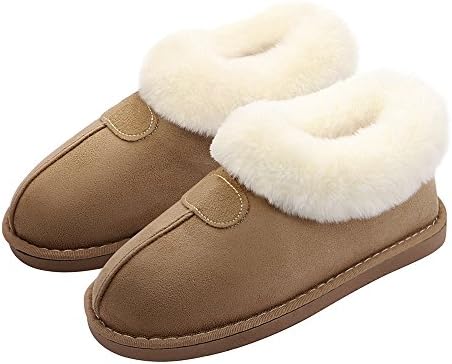 Women's Fur Slippers Slip on Fluffy Warm Soft House Slippers, House Shoes by WATMAID