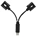 SHARKK Bus-Powered USB Hub 3.0 4-Port Compact High Speed Charger USB Charger 5Gbps Transfer Rate with a Built-in 12 USB 3.0 Cable