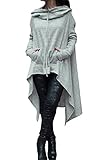 Dokotoo Womens High Low Tunic Sweatshirts String Hoodie With Pocket