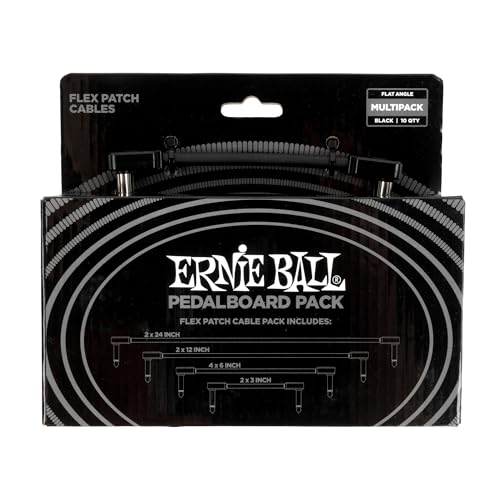 Ernie Ball Flex Patchkabel Pedalboard Mehrfachpackung - Schwarz