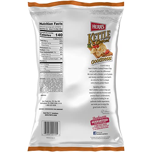 Herr's Cheddar Horseradish Kettle Chips, 7.5 Ounce ( Pack May Vary