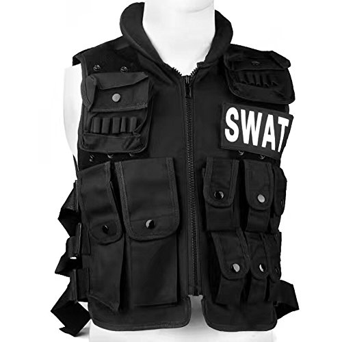 ATAIRSOFT Tactical SWAT Airsoft CS Game Traning Protective Security Military Combat Vest Black