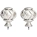 Amazon Basics Round Capped Curtain Rod Finial - Nickel