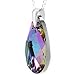 ROYAL CRYSTALS Sterling Silver 925 Made with Imitation of Crystals Pink Purple Blue Teardrop Pendant Necklace,18