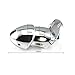 L-FC Metal Steel Cage Chasti Devices Male Briefs Anti-Off with 5 Rings