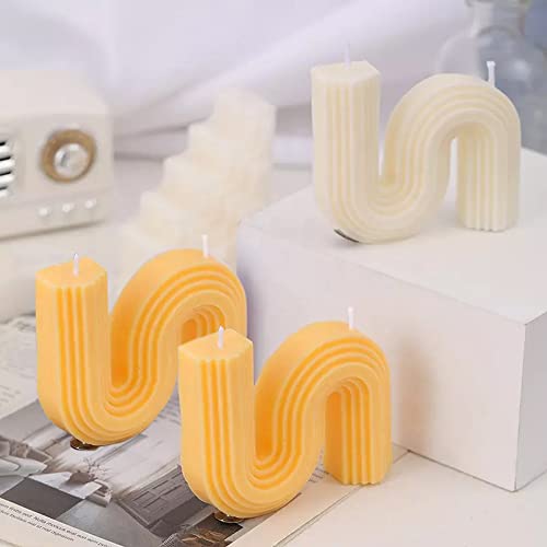 Summer Decorative Candles Twisted Candles S Shaped Minimalist Decor Candles, Aesthetic Cool Candles Modern Candles Trendy Home Room Shelf Desk Decor Candle