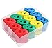 Mega Stationers Mega Pack of 12 Double Hole Oval Shaped Pencil Sharpener with Cover and Receptacle - Comes in 4 Colors