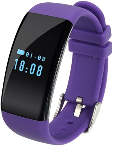 HUFAN D21 0.66 inch OLED Screen Display Bluetooth Smart Bracelet, IP66 Waterproof, Support Pedometer/Anti-Lost Reminder/Heart Rate Monitor/Sleep Monitor, Compatible with Android and iOS Phones(B