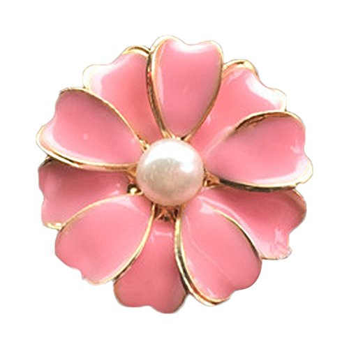 Boddenly Multiflora Flower Daisy Air Outlet Fragrant Perfume Clip Air Freshener Diffuser Car Decor (Pink)