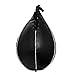 Pro Impact Genuine Leather Speedbag Black – Heavy Duty Leather Hanging Swivel Punch Ball for Boxing MMA Muay Thai Fitness or Fighting Sport Training (Small - 6