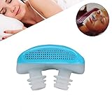 Nose Vents Plugs Clip Stop Snoring Aids - Anti Snoring Devices Nasal Dilator Air Purifier Filter - Snore Solution for Comfortable Sleep for Men and Women (Blue)