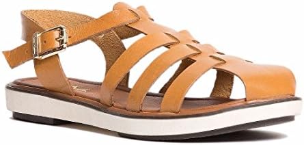 Pierre Cardin Women's Leather Close Toe Flat Sandal