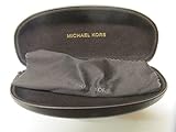Michael Kors Leather Medium Hard Clam Shell Designer Eyeglass Sunglass Case W Cloth