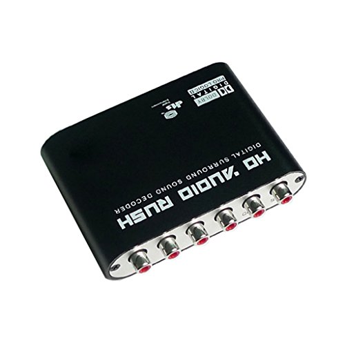 Tiean HD Audio Decoder Digital Sound Decoder Optical SPDIF Coaxial to 6RCA