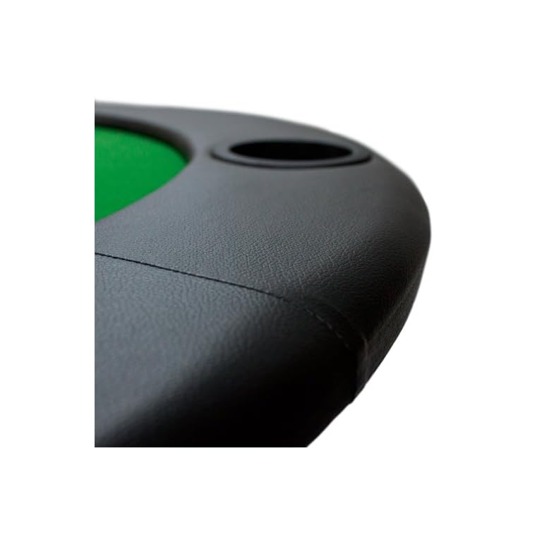 Brybelly Green Felt Holdem Poker Table with Cup Holders 82 x 42