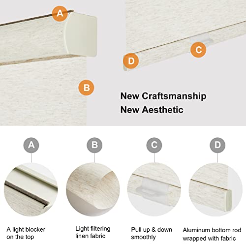 Persilux Free-Stop Cordless Window Shades for