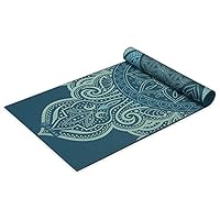 Gaiam Yoga Mat Premium Print Reversible Extra Thick Non Slip Exercise & Fitness Mat for All Types of Yoga, Pilates & Floor Workouts, Seaglass, 6mm