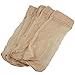 Allegra K 5 Pairs Beige Fitting Stretchy Sheer Socks for Laides