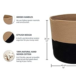 OrganiHaus XXX Large Cotton Rope Basket for
