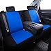 CAR PASS Line Rider Sporty Cloth 11PCS Universal Fit Car Seat Cover -100% Breathable with 5mm Composite Sponge Inside,Airbag Compatible,3zipper Bench(Full Set, Black and Blue)