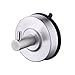 KES SUS 304 Stainless Steel Suction Cup Hook Single Coat Hook Removable Bathroom Shower Towel Hook Kitchen Wall Hook Strong and Heavy Duty Contemporary Style, Brushed Finish, A6260