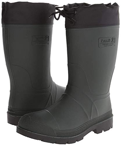 Kamik Men's Hunter Boot (13 M US, Black/Khaki)