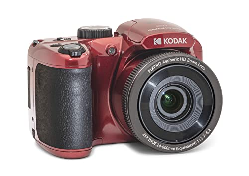 KODAK PIXPRO AZ255-RD 16MP Digital Camera 25X Optical Zoom 24mm Wide Angle Lens Optical Image Stabilization 1080P Full HD Video 3
