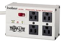 Tripp Lite Isobar 4 Outlet Surge Protector Power Strip, 6ft Cord Right Angle Plug, & $50K INSURANCE (ISOBAR4ULTRA)