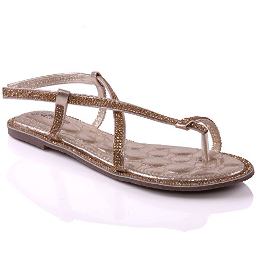 Unze womens ‘jinaya’ strappy open toe sandals - mt-115