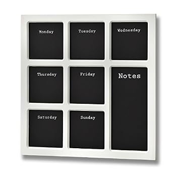 Wand Montiert Weiss Wochenplaner Memo Tafel Board Kuche Amazon De