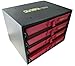 Olympia Tools 90-800 4-Drawer Hardware Organizer includes 2000-pieces Small Hardware, black/red
