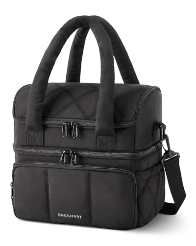 BAGSMART Lunch Bag Women Double Deck Insulated