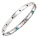 Silpada 'Studded' Compressed Turquoise & Pyrite Bangle Bracelet in Sterling Silver, 8